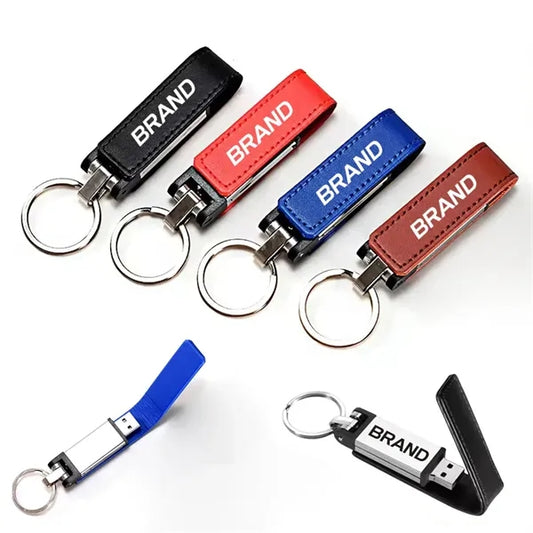 Swivel Leather Cover USB Flash Drive
