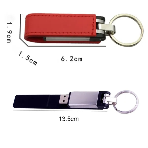 Swivel Leather Cover USB Flash Drive