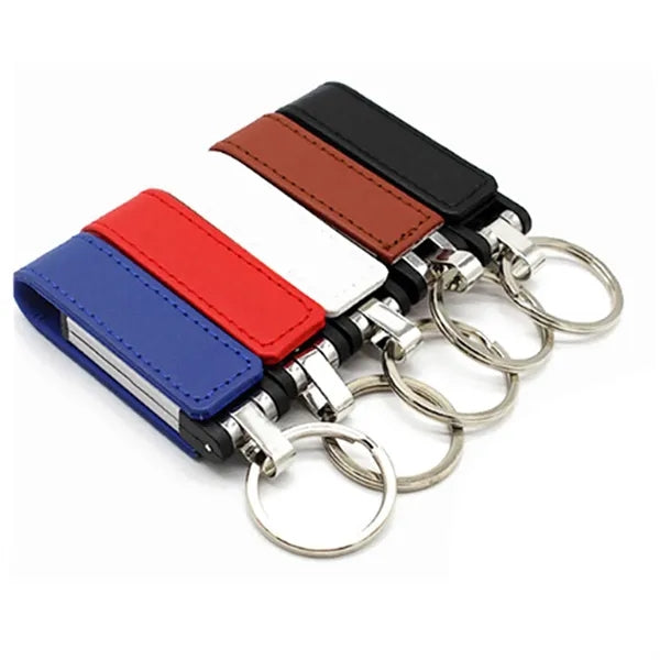 Swivel Leather Cover USB Flash Drive