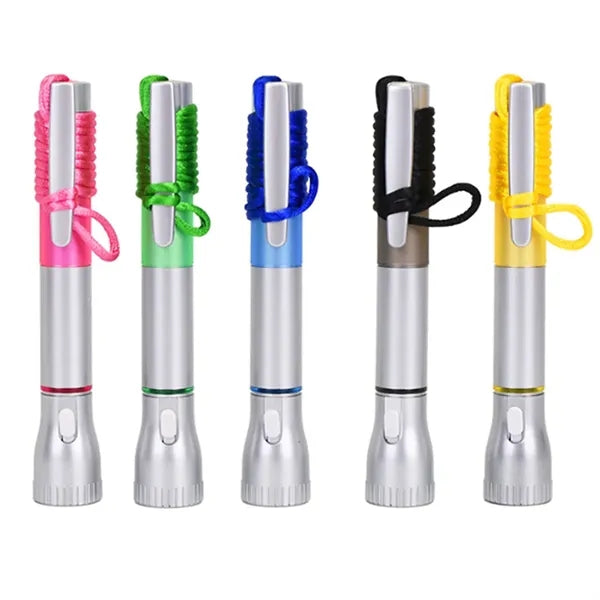 LED Flashlight Pen with Lanyard