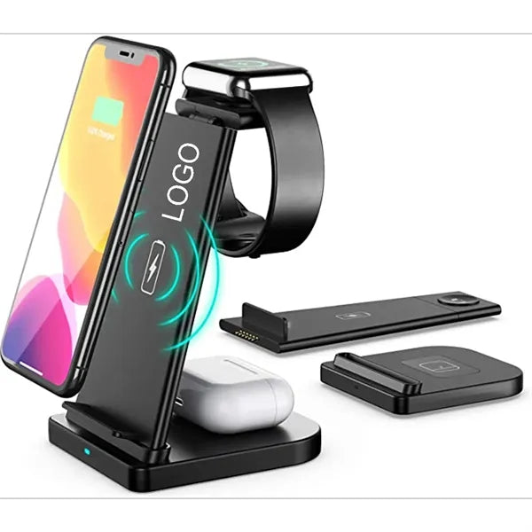 3 In 1  Wireless Charger Phone Stand