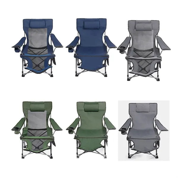 Folding Camping Chair With Footrest
