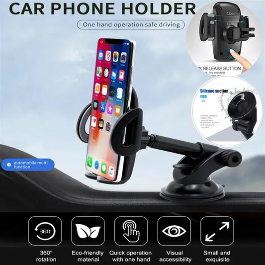 3-in-1 Ajustable Car Dashboard Phone Holder