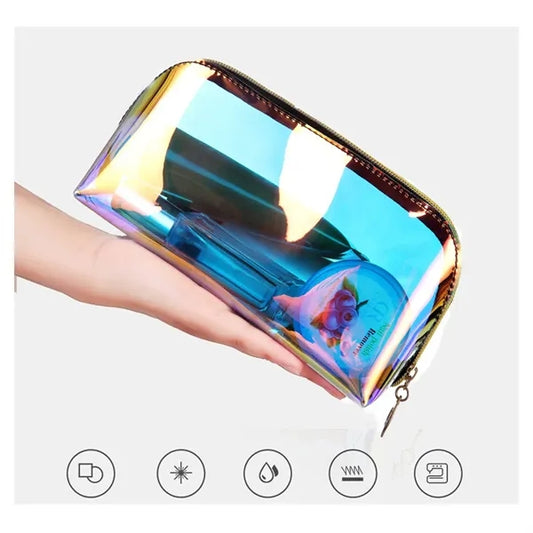 Holographic Makeup Bag Iridescent Pouch- Large size