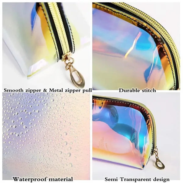 Holographic Makeup Bag Iridescent Pouch- Large size