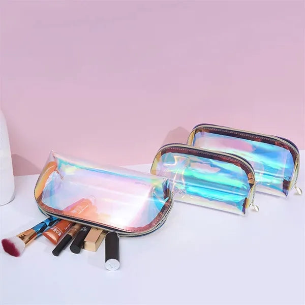 Holographic Makeup Bag Iridescent Pouch- Large size