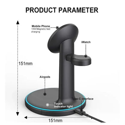 3 in 1 Wireless Charging Station