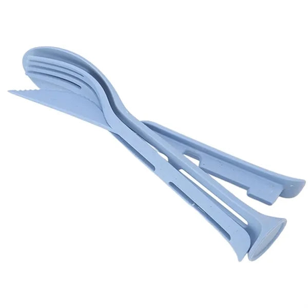 Eco Friendly Wheat Straw Kids Utensil Set Travel Cutlery Kit