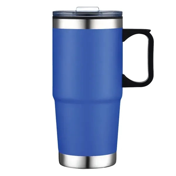 24oz Double Wall SS / PP Mug with Clear Closure Lid and Hand
