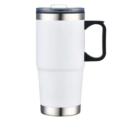 24oz Double Wall SS / PP Mug with Clear Closure Lid and Hand