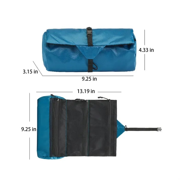 Waterproof Foldable Travel Toiletry Bag With Hook Organizer