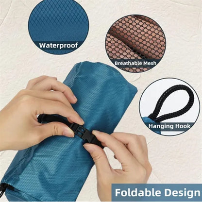 Waterproof Foldable Travel Toiletry Bag With Hook Organizer