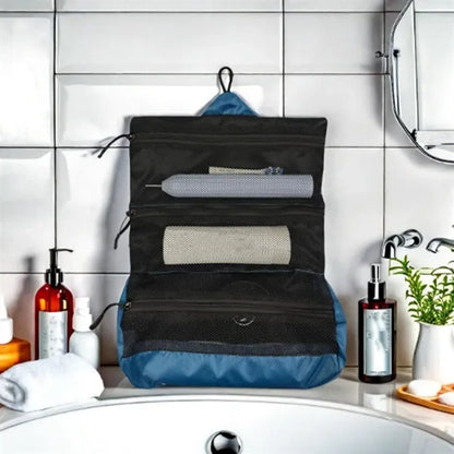Waterproof Foldable Travel Toiletry Bag With Hook Organizer