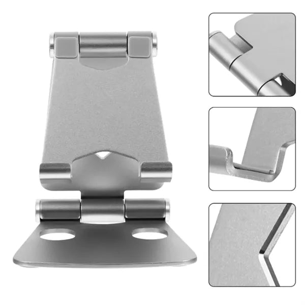 Adjustable Aluminum Foldable Phone Stand For Desk Use