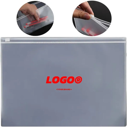 A5 Waterproof Zipper Document Bag For Office Storage