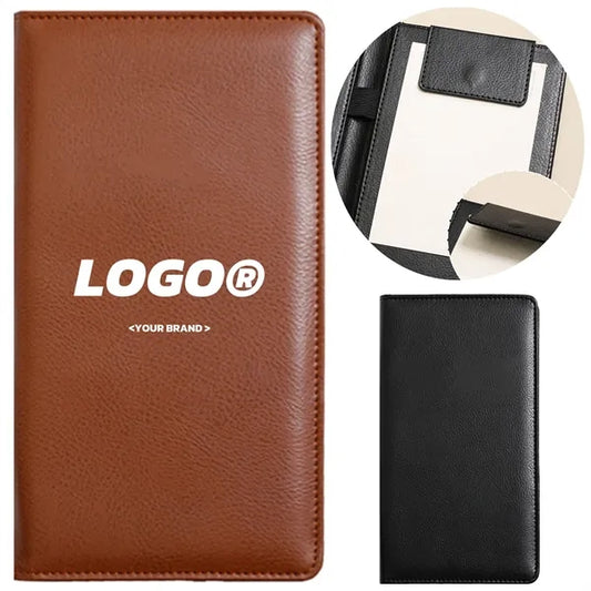 PU Leather Receipt Holder Menu Folder With Magnetic Closure