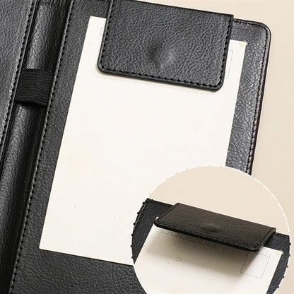 PU Leather Receipt Holder Menu Folder With Magnetic Closure