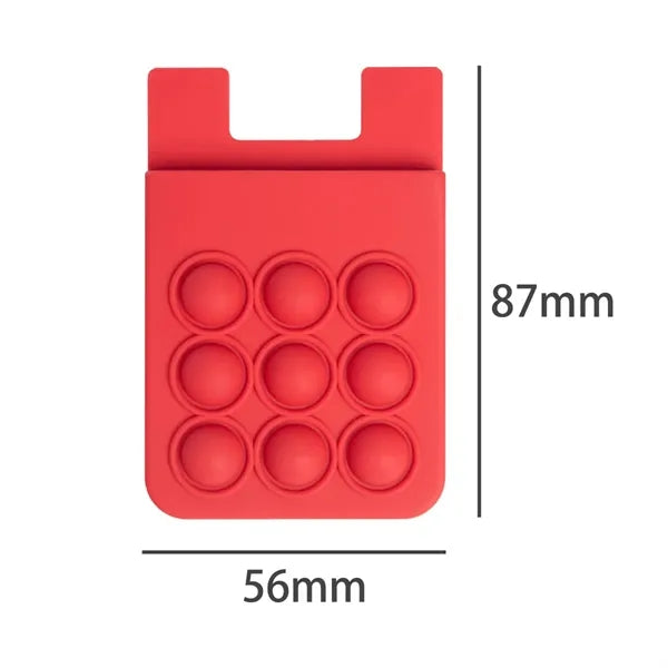 Silicone Phone Wallet with Bubble Fidget Design