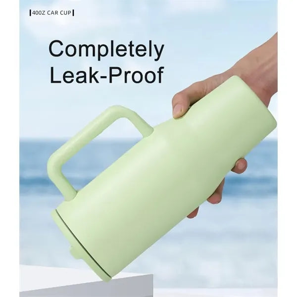 40 oz Leak Resistant Tumbler with Handle & Flip Straw