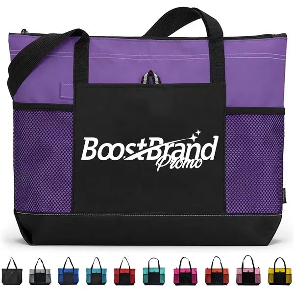 Durable Oxford Cloth Tote Bag with Multiple Pockets