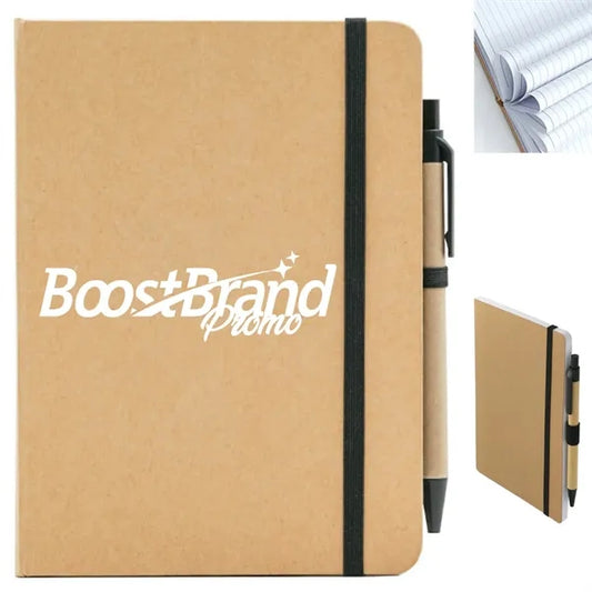 Eco-Friendly Kraft Paper Notebook with Pen
