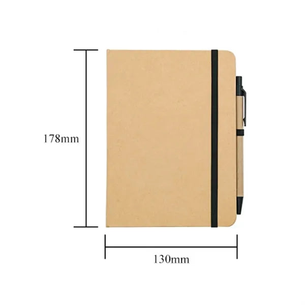 Eco-Friendly Kraft Paper Notebook with Pen