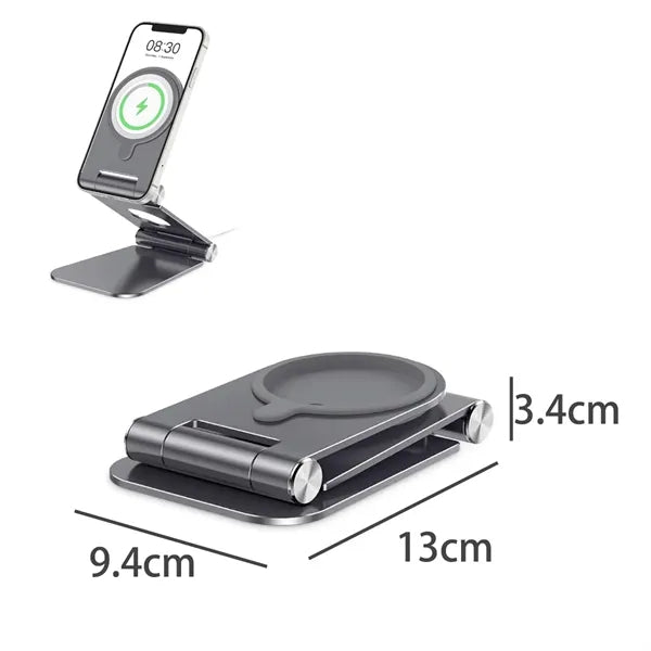 Foldable MagSafe Aluminum Stand Suitable Wireless Charging