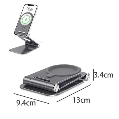 Foldable MagSafe Aluminum Stand Suitable Wireless Charging