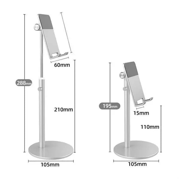 Adjustable Aluminum Phone and Tablet Stand for Desk