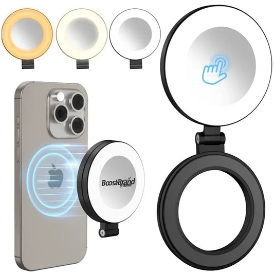 Magnetic Touch LED Ring Light for Phones and Selfies