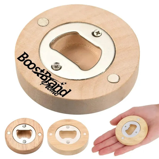 Eco Friendly Bamboo Magnetic Bottle Opener for Refrigerator