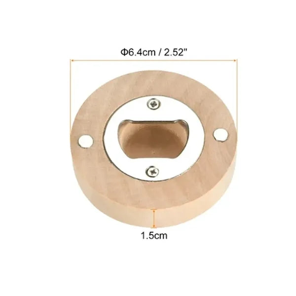Eco Friendly Bamboo Magnetic Bottle Opener for Refrigerator