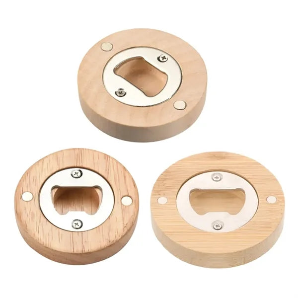 Eco Friendly Bamboo Magnetic Bottle Opener for Refrigerator