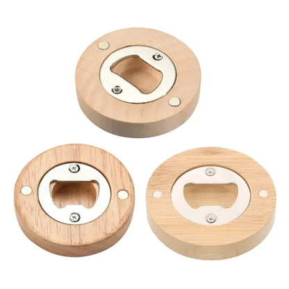 Eco Friendly Bamboo Magnetic Bottle Opener for Refrigerator