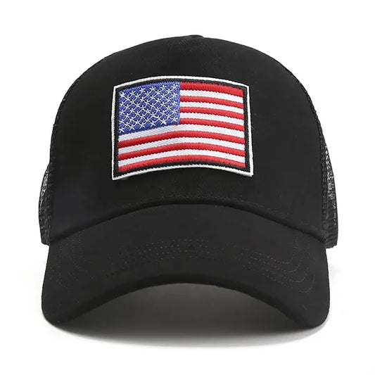 Baseball Cap American Flag Trucker Hat