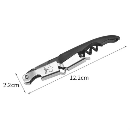 Double Hinged Wine Bottle Opener Stainless Steel Corkscrew