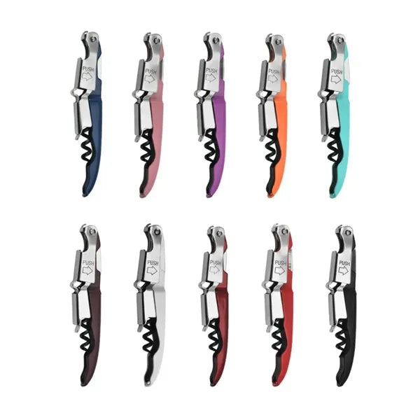 Double Hinged Wine Bottle Opener Stainless Steel Corkscrew