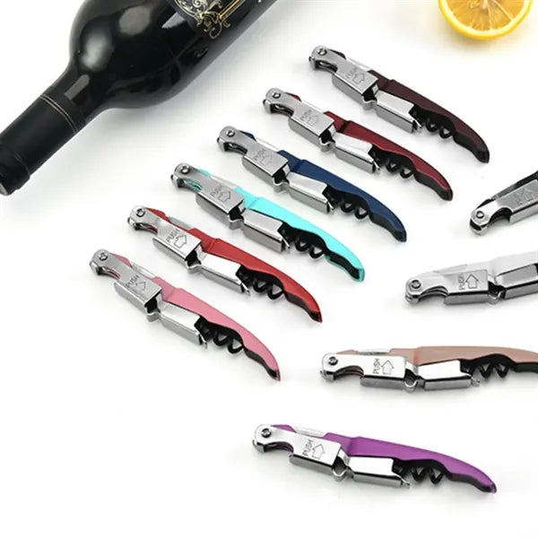 Double Hinged Wine Bottle Opener Stainless Steel Corkscrew