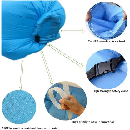 Inflatable Lounger Air Chair Sofa Bed Sleeping Bag Couch