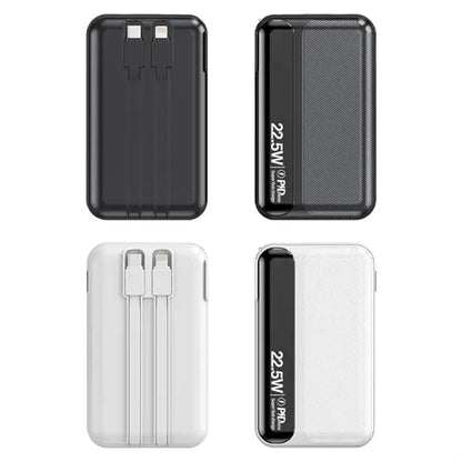 3 in 1 Fast Charging Power Bank with Built-in Cables