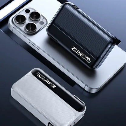 3 in 1 Fast Charging Power Bank with Built-in Cables