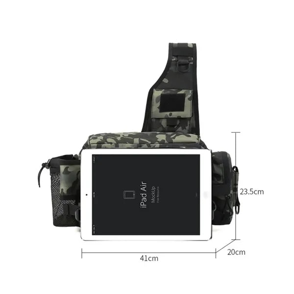 Camouflage Waterproof Fishing Tackle Sling Bag