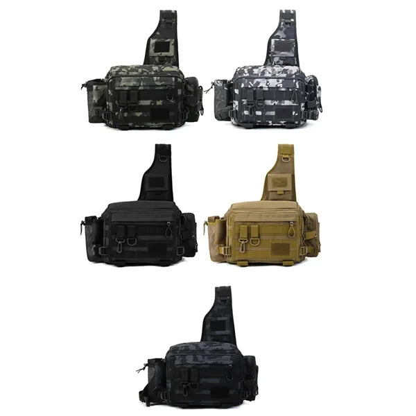 Camouflage Waterproof Fishing Tackle Sling Bag