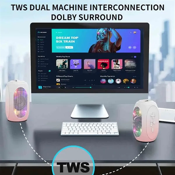 Portable Bluetooth Speaker With RGB Light
