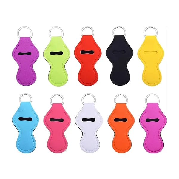 Neoprene Keychain Holder for Lip Balm & Hand Sanitizer