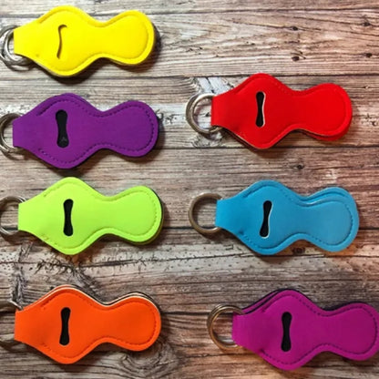 Neoprene Keychain Holder for Lip Balm & Hand Sanitizer