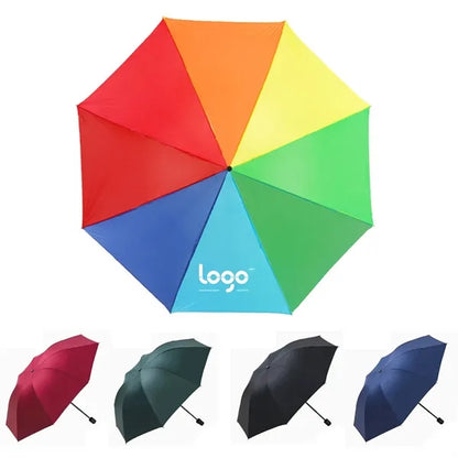 Manual Folding Rainbow Umbrella