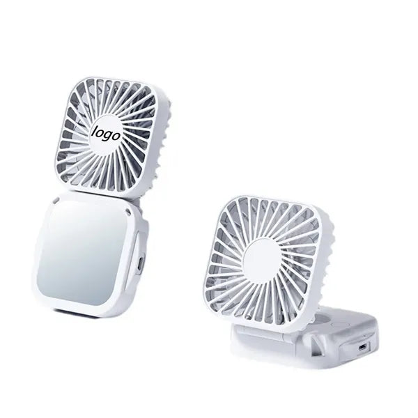 Rechargeable Foldable Mirror Fan