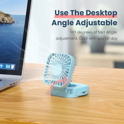 Rechargeable Foldable Mirror Fan