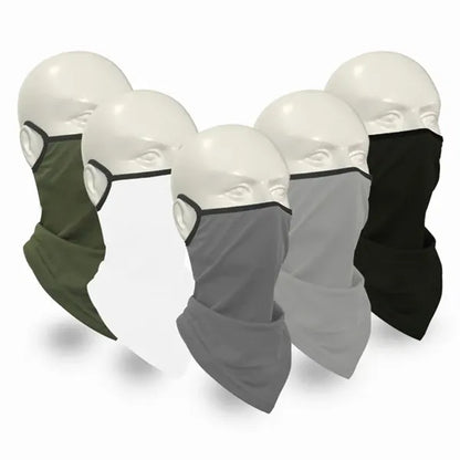 Solid Black Cycling Bandana Neck Gaiter